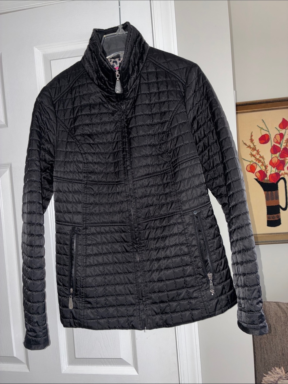 Betsy Johnson Black Puffer Jacket Size Medium